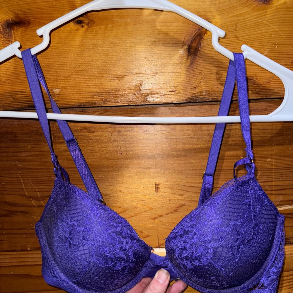 Victoria's Secret Purple Lace Push Up Bra